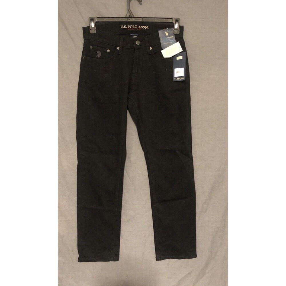 U.S. Polo Assn. NEW Men's Black Slim Straight Stretch Jeans Size 30/30
